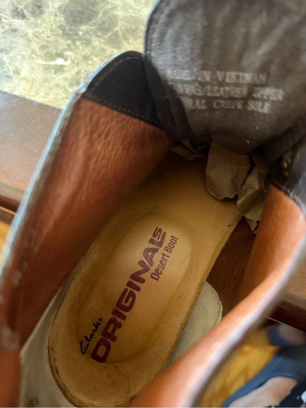 Clarks Brown Leather & Plaid Chukka Boots